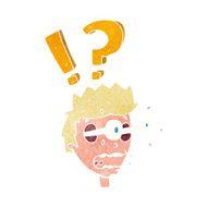 cartoon startled boy