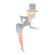 cartoon magician woman