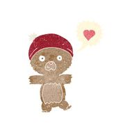 cartoon bear in hat N6