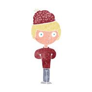 cartoon man wearing winter hat N9
