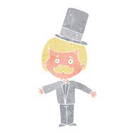 cartoon man wearing top hat N8