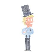 cartoon man wearing top hat N9