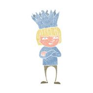 cartoon person wearing paper crown
