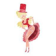 cartoon dancer woman