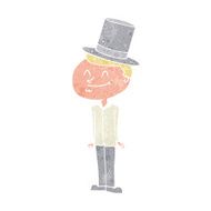 cartoon man wearing top hat N10