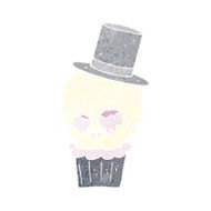 cartoon spooky cupcake