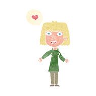 cartoon woman in love N10