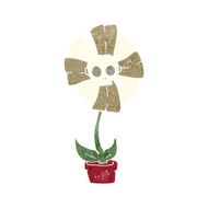 cartoon skull flower