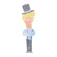 cartoon man in braces and top hat