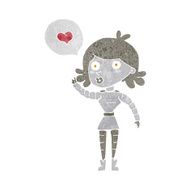 cartoon robot woman