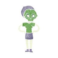 cartoon woman wearing mask