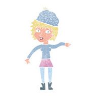 cartoon woman wearing hat N4