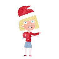 cartoon woman ready for christmas N15