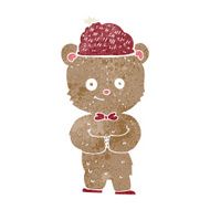 cartoon bear in hat N12