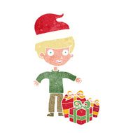 cartoon boy with present N2