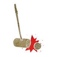 mallet hitting ball