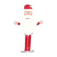 cartoon worried santa claus