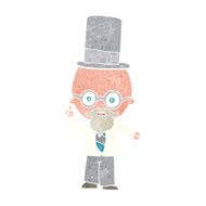 cartoon man wearing top hat N11