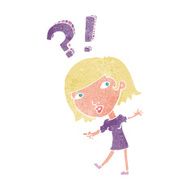 cartoon woman asking question N2