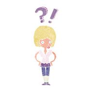 cartoon woman asking question N3