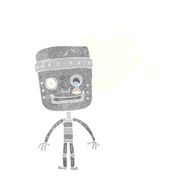 cartoon old robot