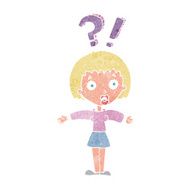 cartoon surprised woman