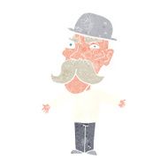 cartoon angry old man