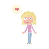 cartoon woman in love N11