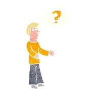 Cartoon Man Asking Question N3