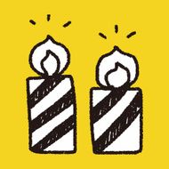 candle doodle drawing N4