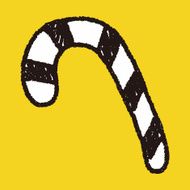 candy cane doodle drawing N8