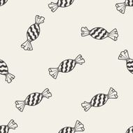 candy doodle drawing seamless pattern background N9