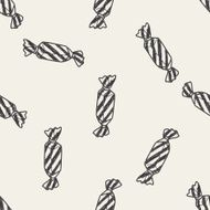 candy doodle drawing seamless pattern background N12