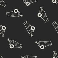 cannon doodle seamless pattern background N2