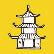 Chinese house doodle N12