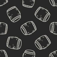 Chinese New Year drum doodle seamless pattern background