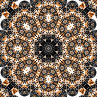 Mandala over gray background Seamless ornate pattern