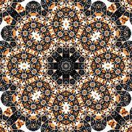 Mandala over gray background Seamless ornate pattern