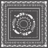 Hand Drawn Doodle Seamless Borders frames and wreaths N2