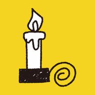 Christmas candle doodle drawing N4