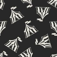 circus doodle seamless pattern background