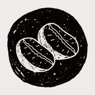 coffee bean doodle drawing N17