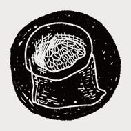 coffee bean doodle drawing N19