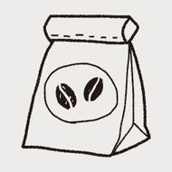 coffee bean doodle drawing N20