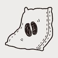 coffee bean doodle drawing N22
