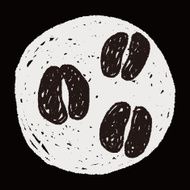 coffee bean doodle drawing N26
