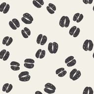 coffee bean doodle drawing seamless pattern background N7