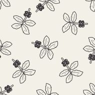 coffee bean fruit doodle seamless pattern background N2