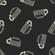 coffee cup doodle seamless pattern background