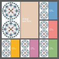 Wedding invitation or greeting cards collection design with floral pattern